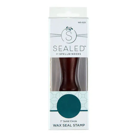 Spellbinders 1" Solid Circle Brass Wax Seal with Handle from the Sealed by Spellbinders Collection