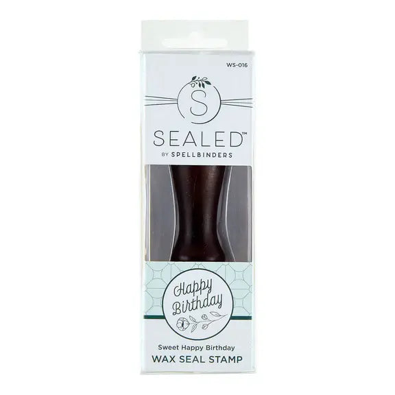 Spellbinders Brass Wax Seal With Handle-Sweet Happy Birthday