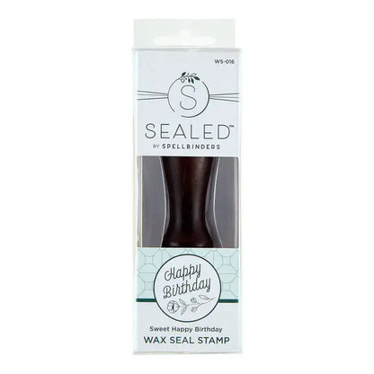 Spellbinders Brass Wax Seal With Handle-Sweet Happy Birthday