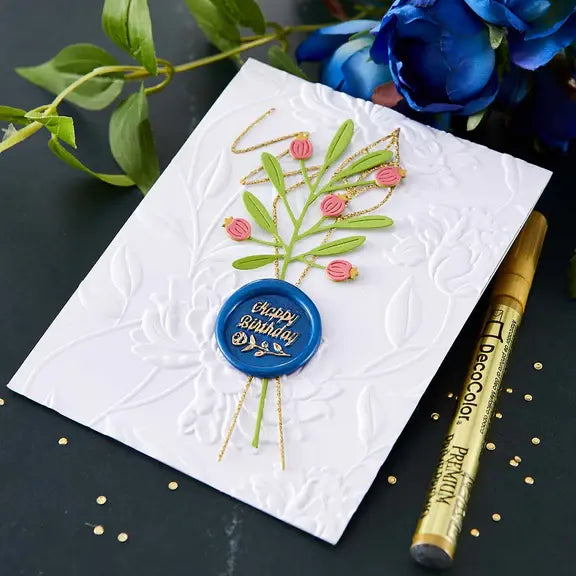 Spellbinders Brass Wax Seal With Handle-Sweet Happy Birthday