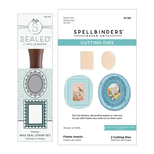 Spellbinders Frames Wax Seal Stamp and Die Bundle from Holiday Magic Collection