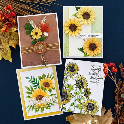 Spellbinders Sunflower Wax Seal Stamp from the Serenade of Autumn Collection