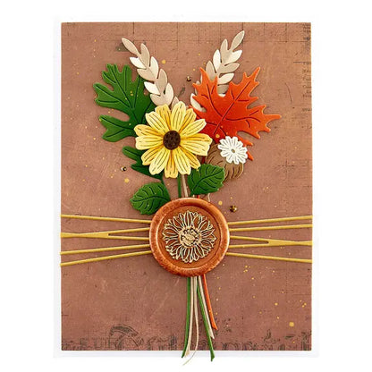 Spellbinders Sunflower Wax Seal Stamp from the Serenade of Autumn Collection
