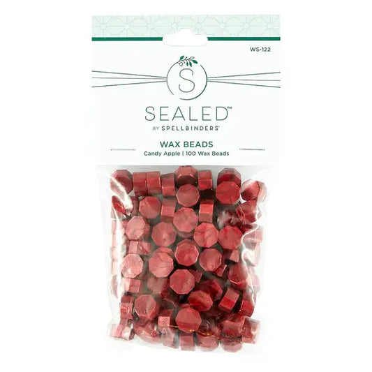 Spellbinders Wax Beads - Candy Apple red color