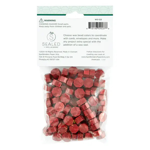 Spellbinders Wax Beads - Candy Apple red color