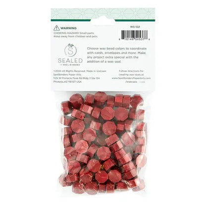 Spellbinders Wax Beads - Candy Apple red color
