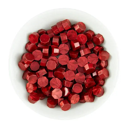 Spellbinders Wax Beads - Candy Apple red color