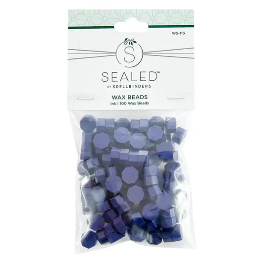 Spellbinders Wax Beads - Ink midnight blue color