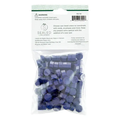 Spellbinders Wax Beads - Ink midnight blue color