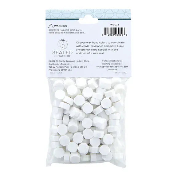 Spellbinders Wax Beads - White
