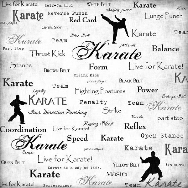 Stamping Station Karate - Live For 12 x 12 Patterned Scrapbook Paper