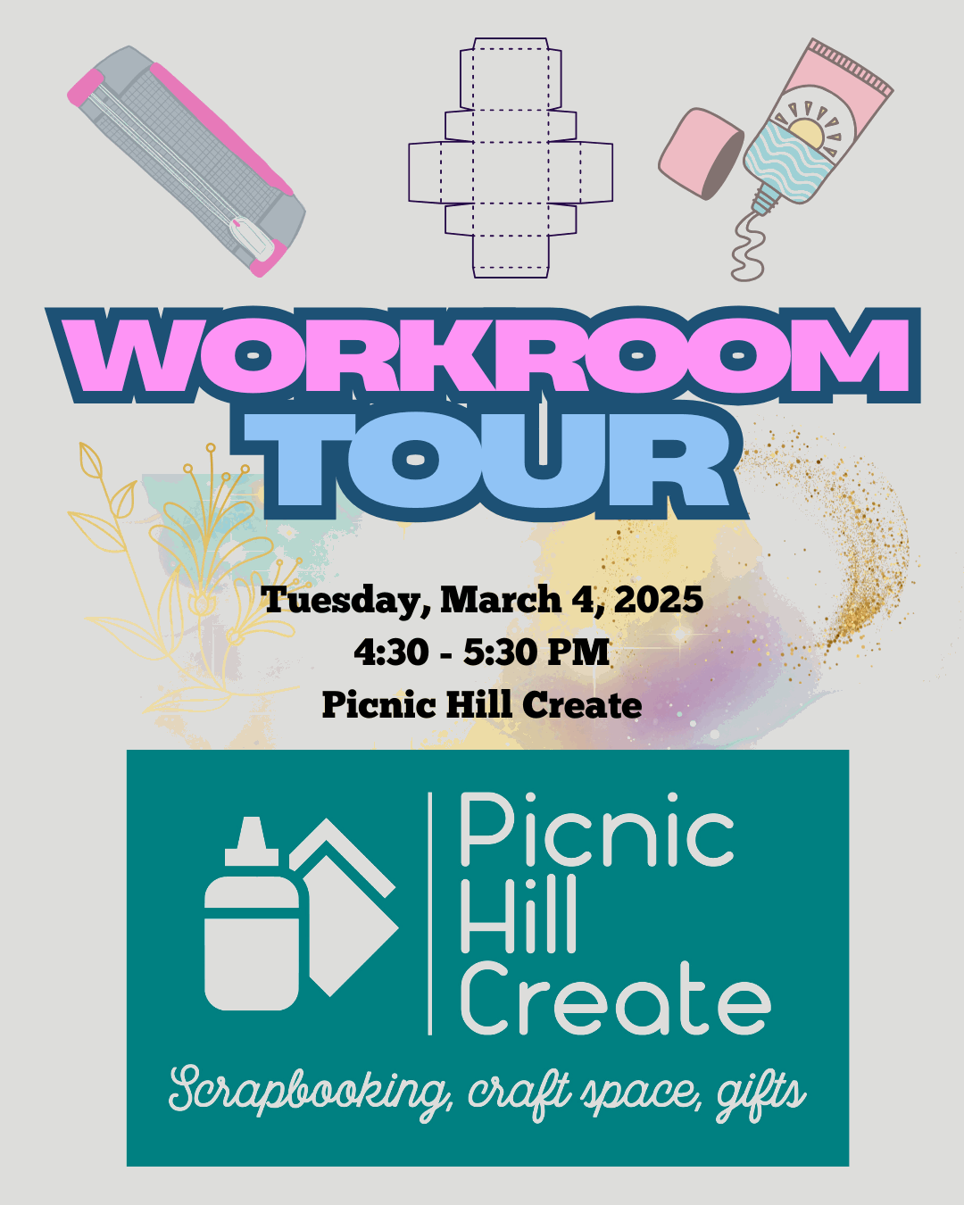 Workroom Tour - March 4, 2025 4:30-5:30 PM