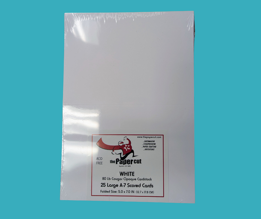 The Paper Cut 25 Large (A-7) Cards (White)
