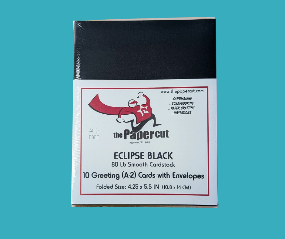 The Paper Cut Scored Cards with Envelopes (A-2) (Black) (10 count)