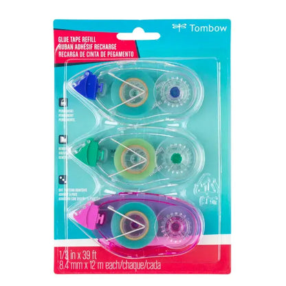 Tombow Mono Adhesive Assorted Refills - 3 Pack
