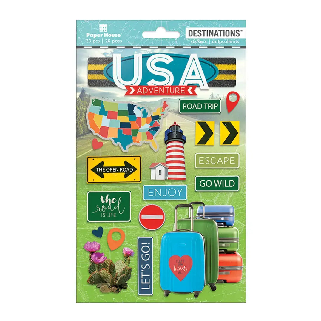 Travel-Discover USA Scrapbooking Stickers