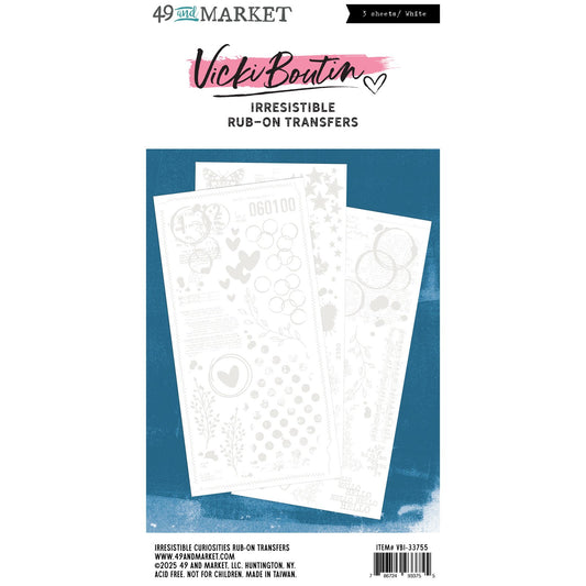 49 And Market Rub-On Transfer Set-Irresistible Curiosities By Vicki Boutin