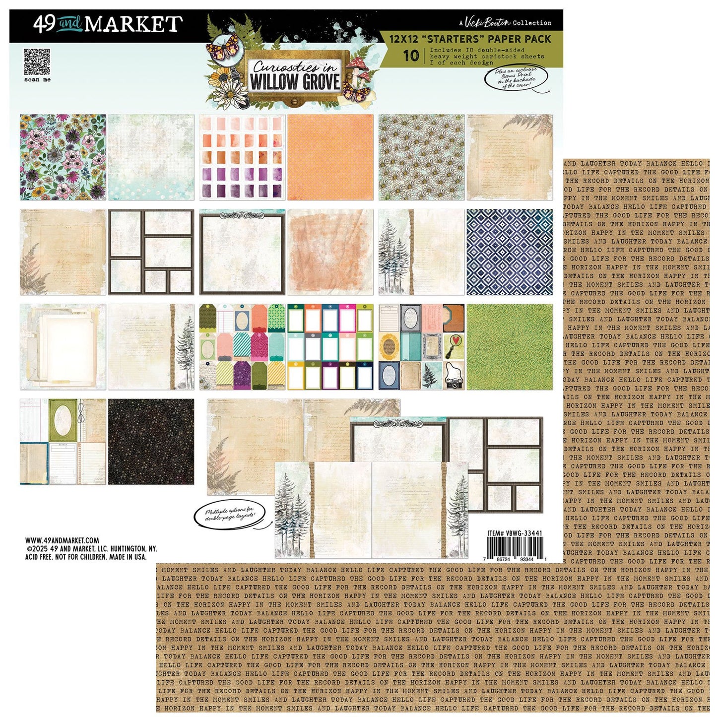 49 And Market Starters Collection Pack 12"X12"-Curiosities In Willow Grove