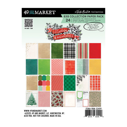 49 And Market Paper Pack 6"X8"-Mistletoe And Memories