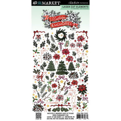 49 And Market Laser Cut Outs-Foliage, Mistletoe And Memories