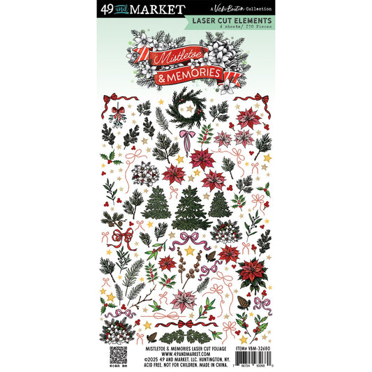 49 And Market Laser Cut Outs-Foliage, Mistletoe And Memories