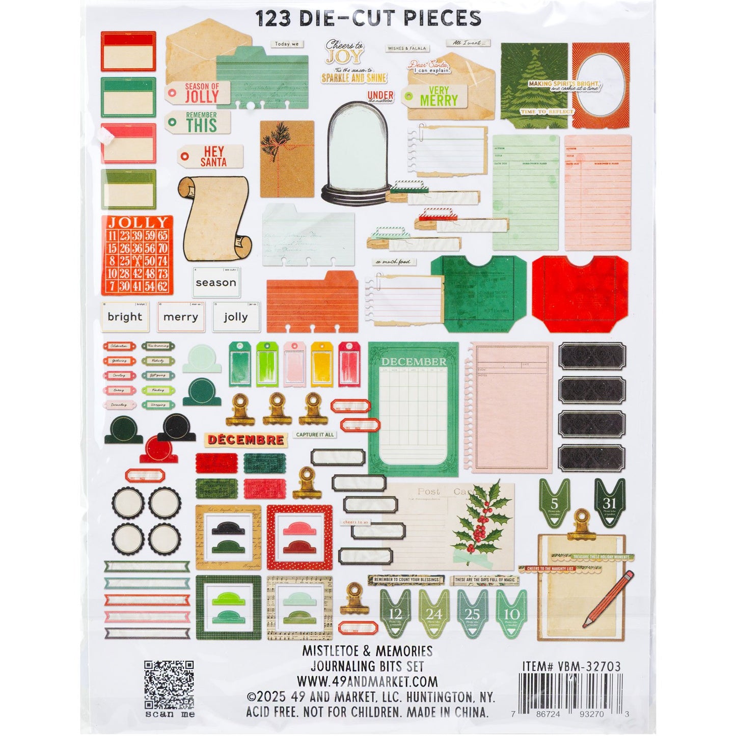 49 And Market Die-Cuts-Journaling, Mistletoe And Memories