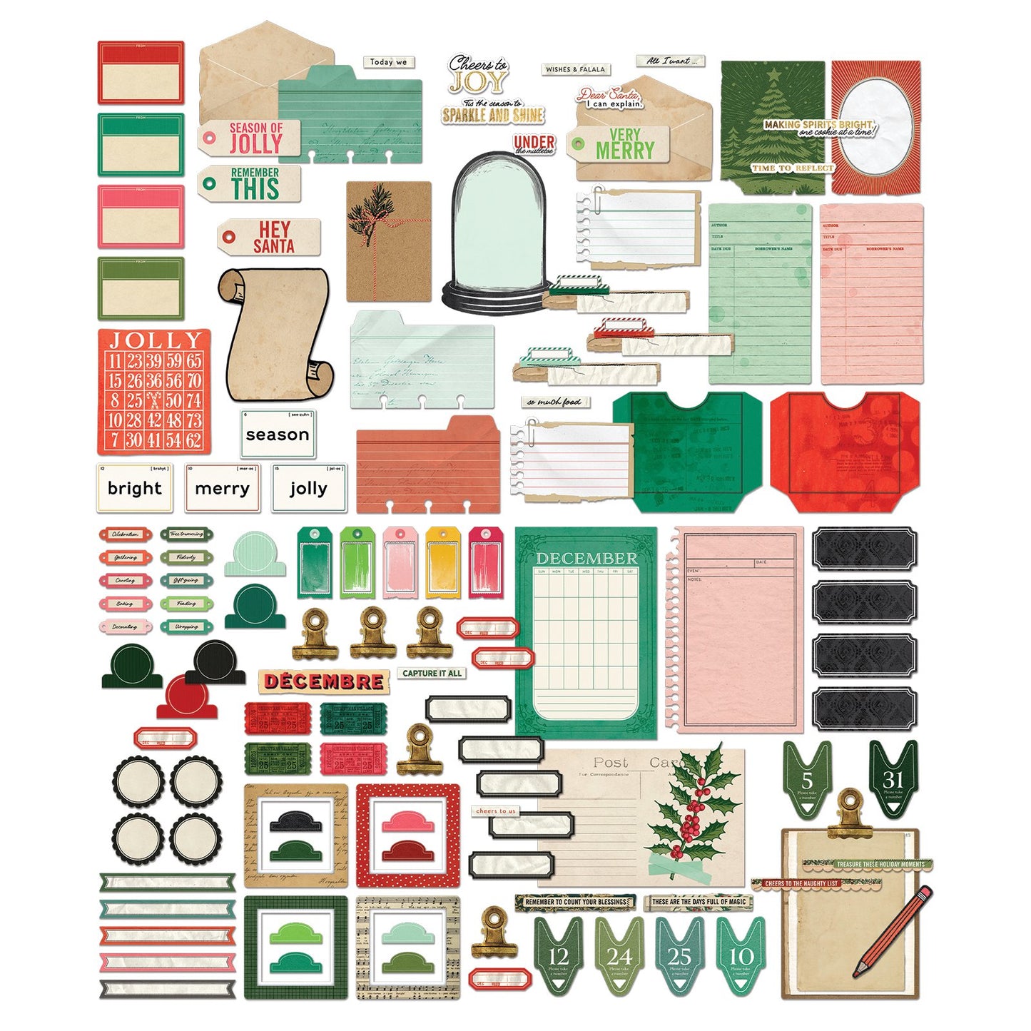 49 And Market Die-Cuts-Journaling, Mistletoe And Memories