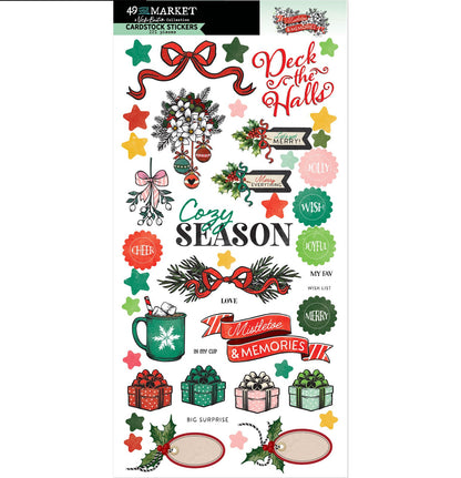 49 And Market Cardstock Stickers-Mistletoe And Memories
