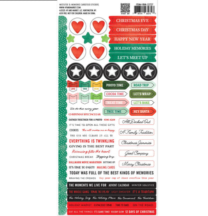 49 And Market Cardstock Stickers-Mistletoe And Memories