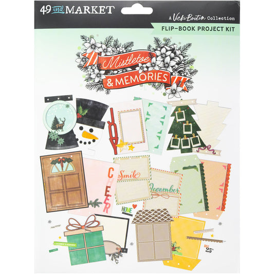 49 And Market Flip Book Kit-Mistletoe And Memories
