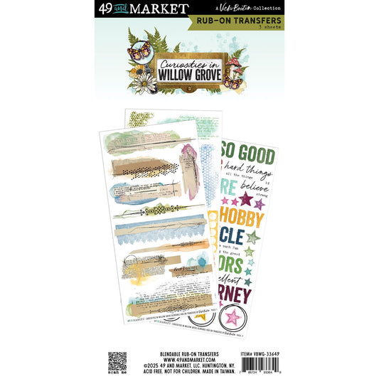 49 And Market Rub-On Transfer Set-Blendable, Curiosities In Willow Grove
