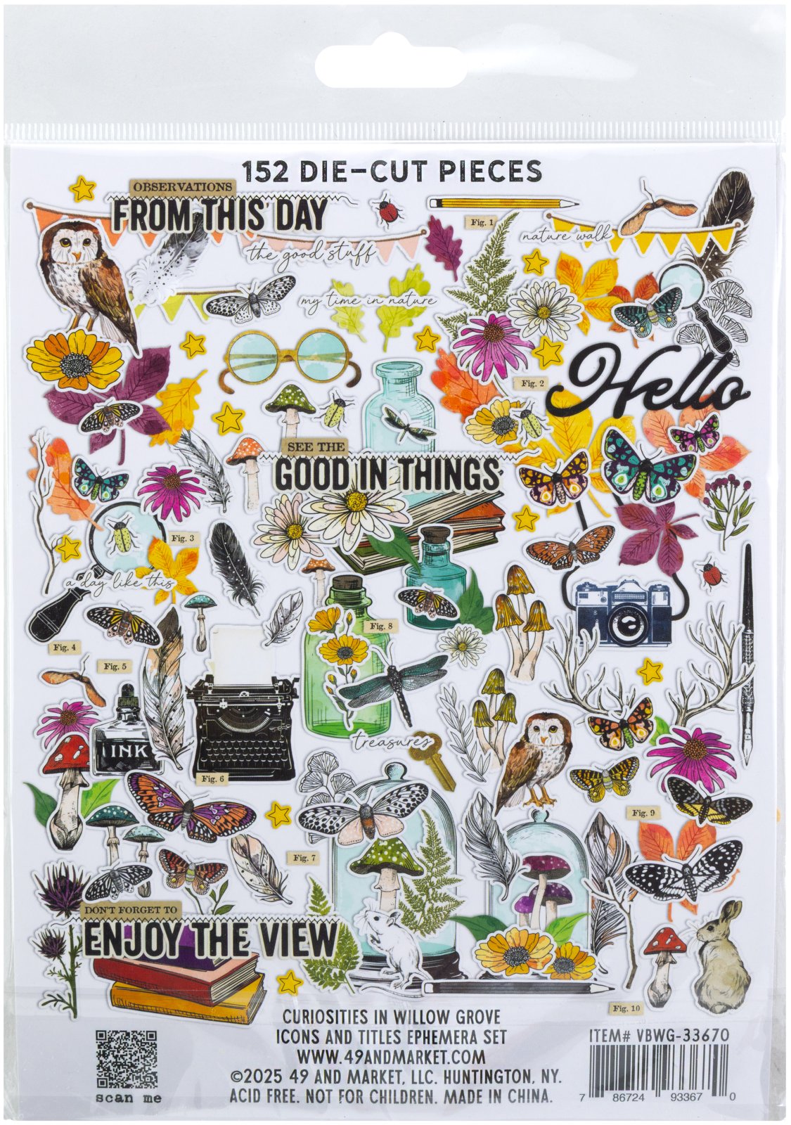 Curiosities In Willow Grove Ephemera Set-Icons And Titles