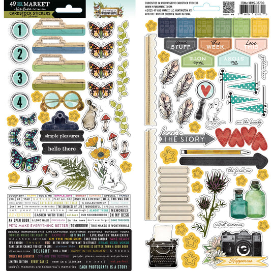 49 And Market Cardstock Stickers-Curiosities In Willow Grove