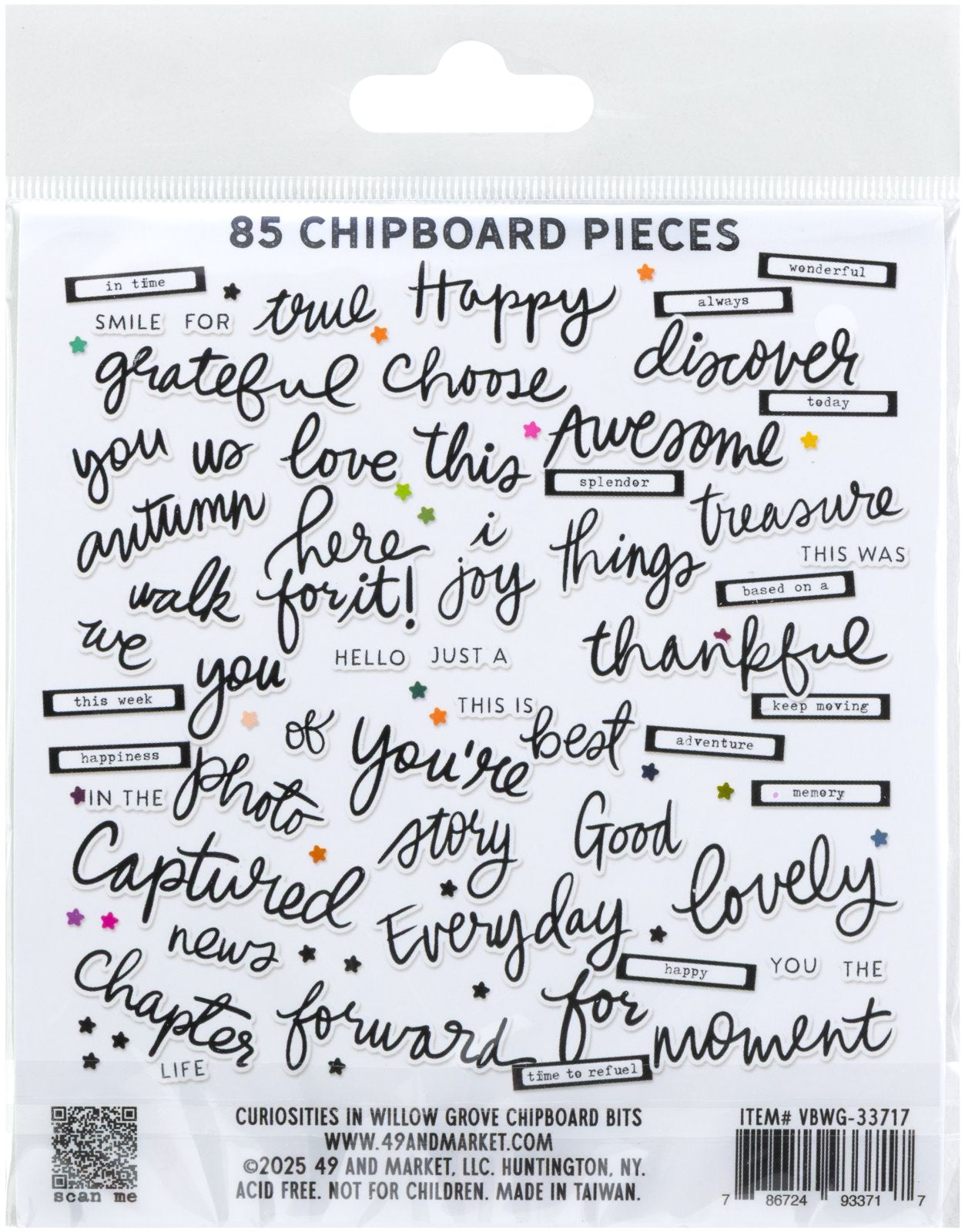 49 And Market Chipboard Set-Bits, Curiosities In Willow Grove
