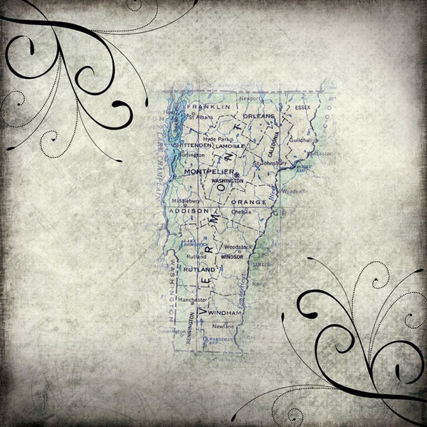 Vermont Travel Paper 12 x 12