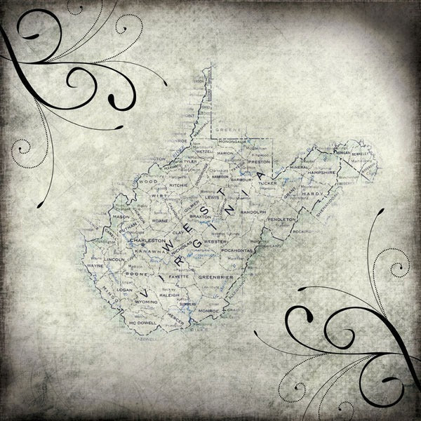 West Virginia Travel Paper 12 x 12