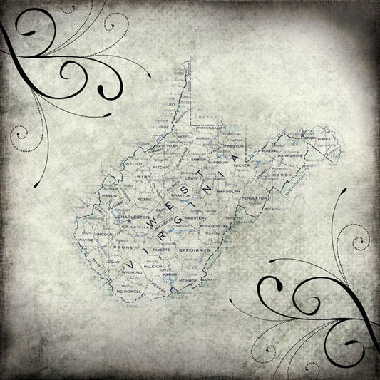West Virginia Travel Paper 12 x 12