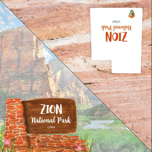 Zion National Park Watercolor - Double-Sided Paper 12 x 12in