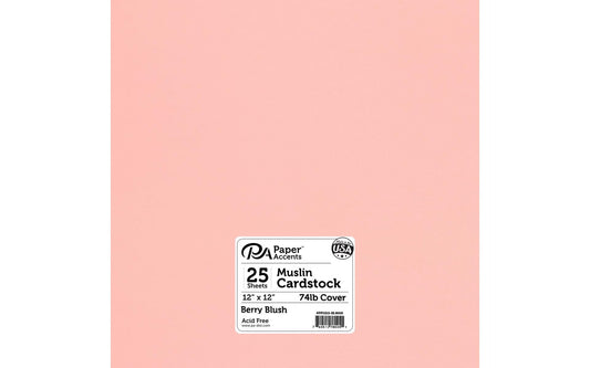 PA Paper Accents Smooth Cardstock - Berry Blush 25 pc