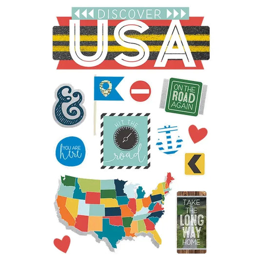 Discover USA Dimensional Sticker