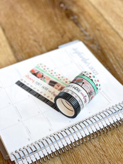 Girl Boss Working Dreams Fall Internship Teacher Apples Washi Tape Set (#W030)
