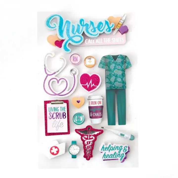 Nurses Dimensional Sticker