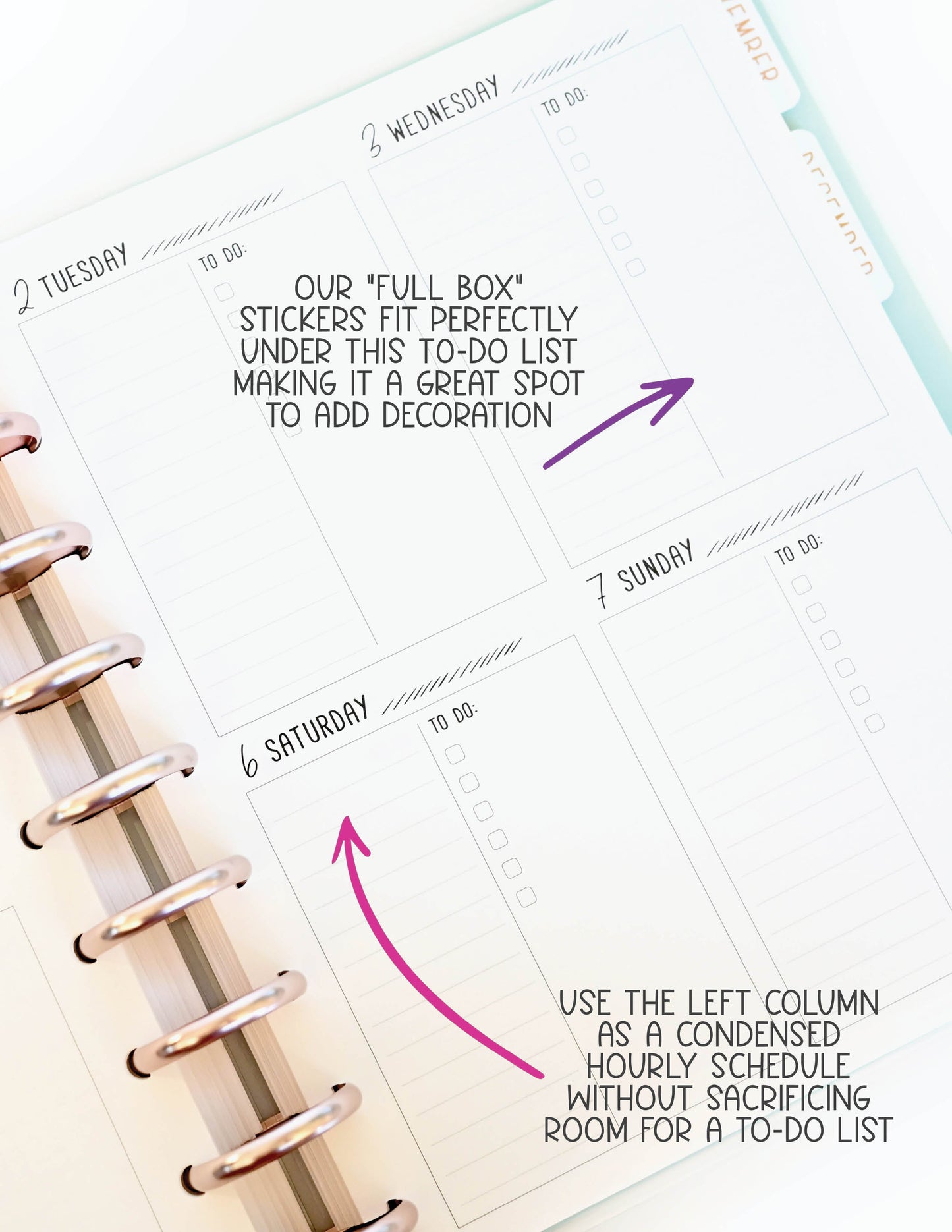 2025 Planner - Mini Signature Layout, Disc Bound - "Butterfly Doodles" (#1109)