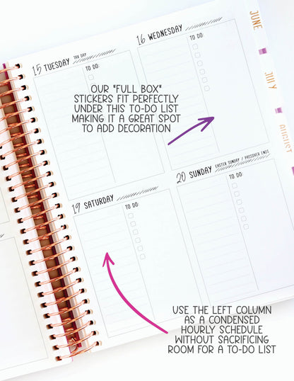 2025 Planner - Mini Signature Layout, Spiral Bound - "Stars & Stripes" (#510)
