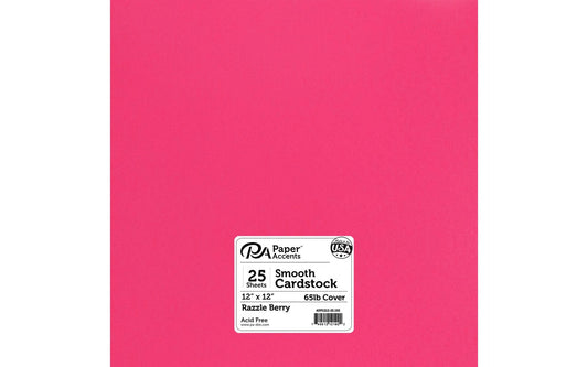 PA Paper Accents Smooth Cardstock - Razzle Berry 25 pc